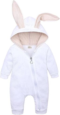 Baby Bunny Costume, Girl or Boy Easter Outfit, Unisex Toddler Rabbit Dress Up Romper, My First Easter Outfit in Saudi Arabia