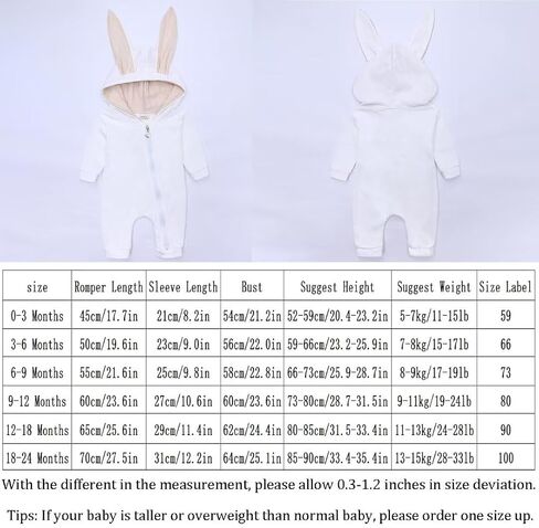 Baby Bunny Costume, Girl or Boy Easter Outfit, Unisex Toddler Rabbit Dress Up Romper, My First Easter Outfit in Saudi Arabia