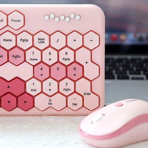 2.4GHz Wireless Keyboard and Mouse Combination,Honeycomb Shaped 17-inch Keyboard for Teenagers' laptops and PCs in Saudi Arabia