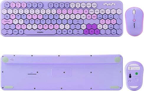 2.4GHz Wireless Keyboard and Mouse Combination,Honeycomb Shaped 17-inch Keyboard for Teenagers' laptops and PCs in Saudi Arabia