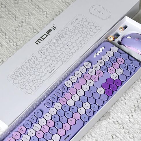 2.4GHz Wireless Keyboard and Mouse Combination,Honeycomb Shaped 17-inch Keyboard for Teenagers' laptops and PCs in Saudi Arabia