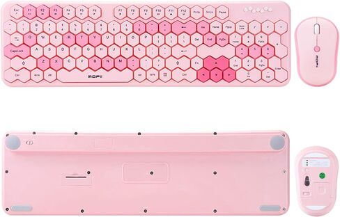 2.4GHz Wireless Keyboard and Mouse Combination,Honeycomb Shaped 17-inch Keyboard for Teenagers' laptops and PCs in Saudi Arabia