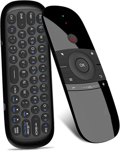 W1 2.4G Air Mouse لوحة مفاتيح لاسلكية للتحكم عن بعد بالأشعة تحت الحمراء التعلم عن بعد 6 محاور تحسس الحركة مع مستقبل USB للتلفزيون الذكي Android TV Box الكمبيوتر المحمول in Saudi Arabia