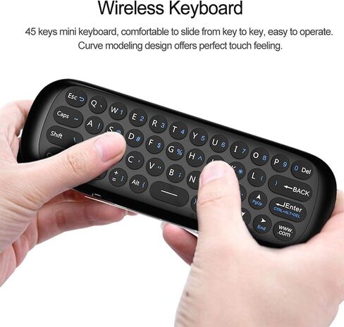W1 2.4G Air Mouse لوحة مفاتيح لاسلكية للتحكم عن بعد بالأشعة تحت الحمراء التعلم عن بعد 6 محاور تحسس الحركة مع مستقبل USB للتلفزيون الذكي Android TV Box الكمبيوتر المحمول in Saudi Arabia