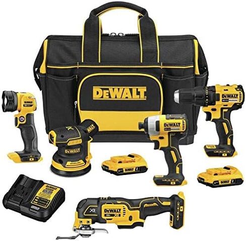 DeWALT DCKSS521D2 20V MAX مجموعة أدوات لاسلكية مكونة من 5 أدوات مع حقيبة المقاول in Saudi Arabia