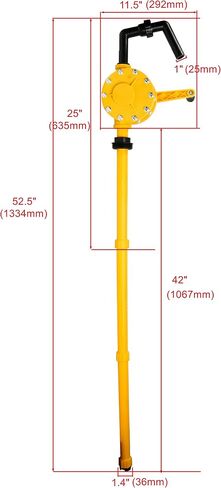 Amarine Made Barrel Pump Plastic Polypropylene Hand Rotary Transfer Drum Pump 300cc(300ml), 70 times/min in Saudi Arabia
