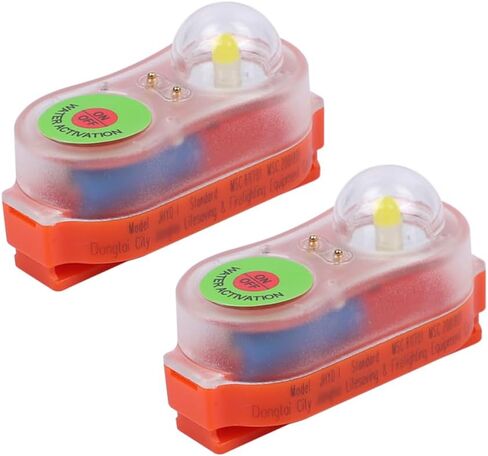 2PCS Life Jacket Light, Automatic Locator LED Light Life Jacket Strobe Light for Water Survival Emergency in Saudi Arabia