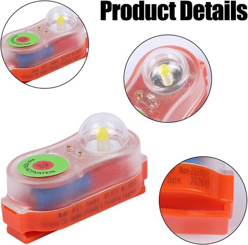 2PCS Life Jacket Light, Automatic Locator LED Light Life Jacket Strobe Light for Water Survival Emergency in Saudi Arabia
