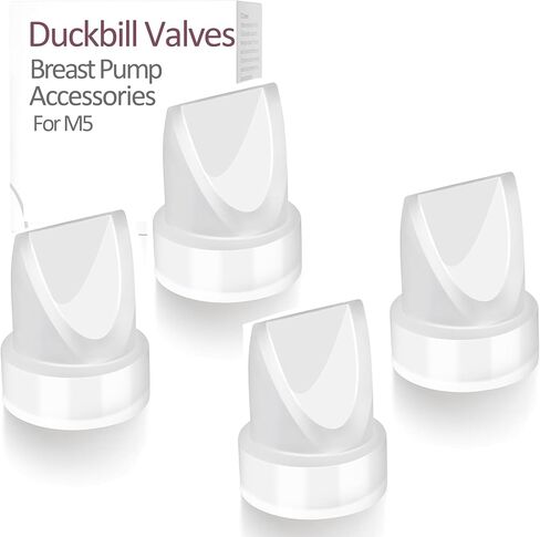 Replacement 4 Duckbill Valves/Duck Bill Valve & 2 Silicone Membrane/Diaphragm Compatible with Momcozy M5 Wearable Breast Pump, Accessories Made by Durceler, Not Original Momcozy Pump Parts in Saudi Arabia