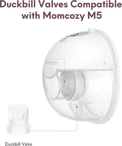 Replacement 4 Duckbill Valves/Duck Bill Valve & 2 Silicone Membrane/Diaphragm Compatible with Momcozy M5 Wearable Breast Pump, Accessories Made by Durceler, Not Original Momcozy Pump Parts in Saudi Arabia