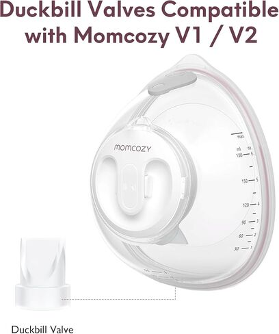 Replacement 4 Duckbill Valves/Duck Bill Valve & 2 Silicone Membrane/Diaphragm Compatible with Momcozy M5 Wearable Breast Pump, Accessories Made by Durceler, Not Original Momcozy Pump Parts in Saudi Arabia