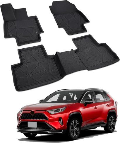 الحصير لتويوتا RAV4 2024 2023 2022 2021 2020 2019 لتويوتا RAV4 الحصير جميع الأحوال الجوية، XPE مقاوم للماء مخصص صالح لتويوتا RAV4 الحصير السجاد الكلمة 2019-2023 2024 لملحقات تويوتا RAV4 in Kuwait