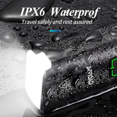 مصباح دراجة X7، مصباح أمامي للدراجة USB للركوب الليلي، ضوء أمامي للدراجة LED فائق السطوع 1000 لومن، 4 أوضاع وبطارية قابلة لإعادة الشحن 2600 مللي أمبير في الساعة، مقاومة للماء in Kuwait