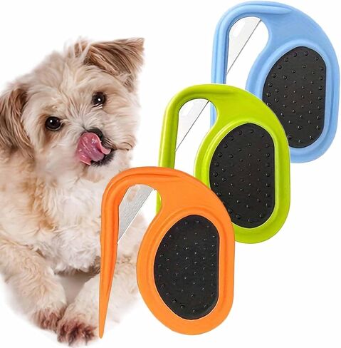 3 قطع مشط عقد، مشط عقد للقطط، مشط عقد للكلاب، مشط عقد للحيوانات الأليفة، فرشاة تساقط شعر الكلاب الأليفة، فرشاة تساقط الشعر للجراء والقطط، أداة إزالة الشعر، مشط فضفاض لنزع الشعر in Kuwait