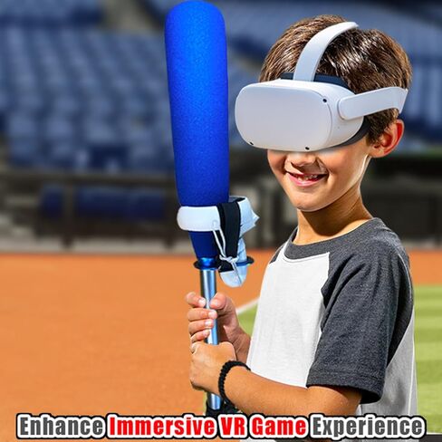 VR Baseball Bat Attachment for Meta Quest 2 - Baseball Handle Accessory Compatible with Ouclus Quest 2/1/Rift S for WIN Reality and Totally Baseball, iB Cricket - 22" in Kuwait