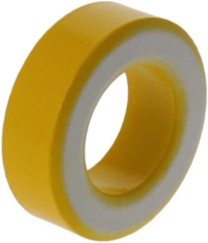 Fielect 37 قطعة Toroid Core Ferrite Choke Iron Powder Inductor Ferrite Ring 19.8x33x11.1mm، أصفر وأبيض in Saudi Arabia