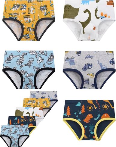 Boys Fashion Soft 100% Cotton Tagless Brief 5 Pack Breathable Underwear for Little Kid Boys in Saudi Arabia