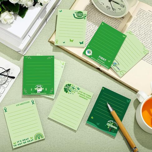 32 Pads Mental Health Sticky Notes Mental Health Stickers Reminder Laptop Decals Positive Psychology Affirmations Feelings Mental Health Decor for Coworkers Kids Teen School(Fresh) in Kuwait