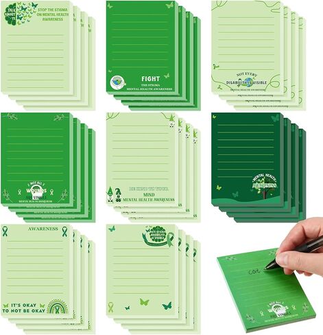 32 Pads Mental Health Sticky Notes Mental Health Stickers Reminder Laptop Decals Positive Psychology Affirmations Feelings Mental Health Decor for Coworkers Kids Teen School(Fresh) in Kuwait