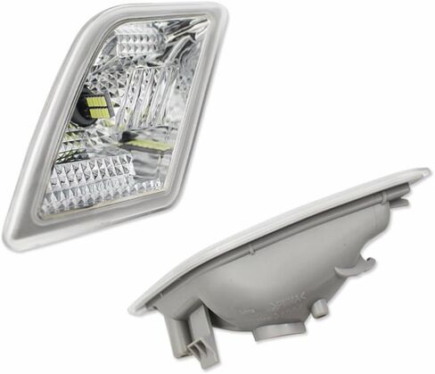 GTINTHEBOX CAN-bus Error Free Clear Lens Side Marker Lamps with Pure White LED Lights for 2008-2011 Mercedes Benz W204 C250 C300 C350,2008-2013 C63 AMG in Kuwait
