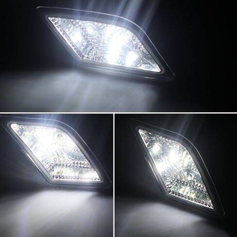 GTINTHEBOX CAN-bus Error Free Clear Lens Side Marker Lamps with Pure White LED Lights for 2008-2011 Mercedes Benz W204 C250 C300 C350,2008-2013 C63 AMG in Kuwait