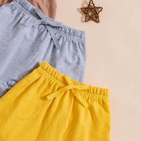 3 Pack Baby Boy Shorts Solid Cotton Short with Drawstring Casual Summer Bottoms Pants in Saudi Arabia