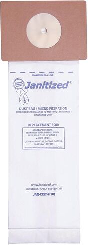 أكياس فلتر مكنسة جانيتيزد مصممة لتناسب نوبلز لايت تراك/تينانت فايبر، 100/كرتون in Kuwait