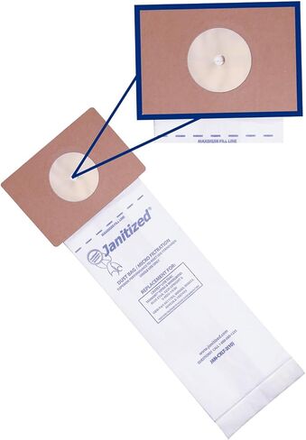 أكياس فلتر مكنسة جانيتيزد مصممة لتناسب نوبلز لايت تراك/تينانت فايبر، 100/كرتون in Kuwait