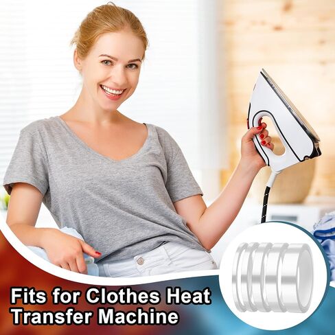 5 Rolls 2/3/ 6/12/ 20mm x 33m 108ft Clear Heat Transfer Tape Multi Sized Transparent High Temperature Heat Resistant Tape Thermal Tape for Heat Press and Sublimation, No Residue in Saudi Arabia