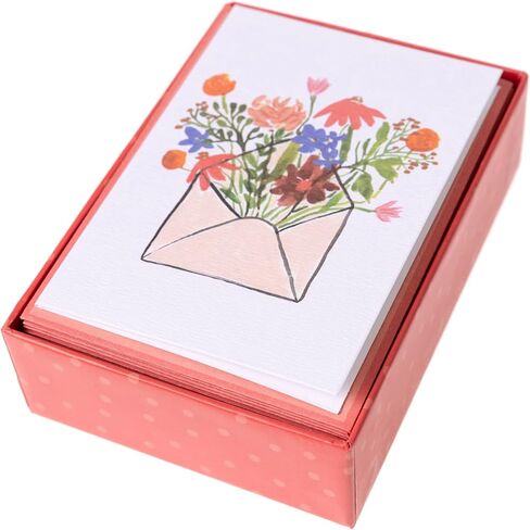 Graphique Watercolor Bike Cards | Pack of 16 Cards with Envelopes | Blank Inside | All Occasion Greetings | Glitter and Gold Foil Accents | Family and Friends | Boxed Set | 3.25" x 4.75" in Saudi Arabia