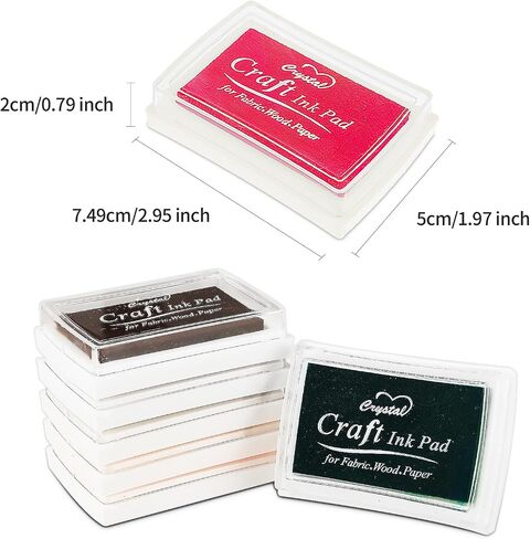 Prasacco 6 Pcs Ink Pads for Stamping, Washable Stamp Ink Pad Ink Pads for Kids DIY Multicolor Ink Pads Finger Print Crafts Stamp Pad for Rubber Stamps, Paper, Scrapbooking, Wood Fabric (Style 2) in Saudi Arabia