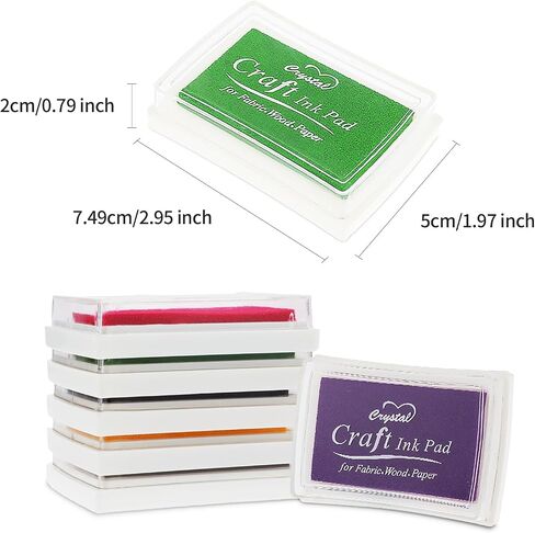 Prasacco 6 Pcs Ink Pads for Stamping, Washable Stamp Ink Pad Ink Pads for Kids DIY Multicolor Ink Pads Finger Print Crafts Stamp Pad for Rubber Stamps, Paper, Scrapbooking, Wood Fabric (Style 2) in Saudi Arabia