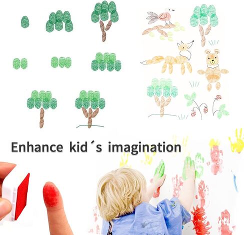 Prasacco 6 Pcs Ink Pads for Stamping, Washable Stamp Ink Pad Ink Pads for Kids DIY Multicolor Ink Pads Finger Print Crafts Stamp Pad for Rubber Stamps, Paper, Scrapbooking, Wood Fabric (Style 2) in Saudi Arabia
