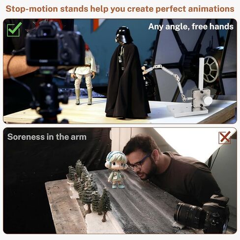 مجموعة الرسوم المتحركة بإيقاف الحركة غير القابل للصدأ، 5 موصلات، ارتفاع ثابت قابل للتعديل وقدرة وزن عالية لإنتاج الرسوم المتحركة، التصوير الفوتوغرافي بفاصل زمني وتصوير المنتج. in Kuwait