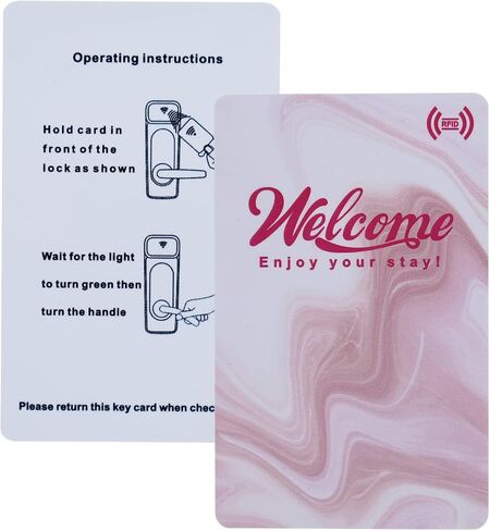 Hotel & Motel RFID Key Card, Contactless Motel Key Card with Envelopes Sleeve Welcome Enjoy Your Stay(200 Pack Cards, 50 Sleeves for Gift), Green in Saudi Arabia