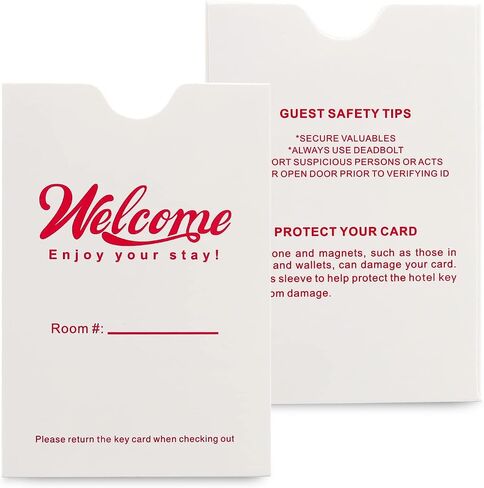 Hotel & Motel RFID Key Card, Contactless Motel Key Card with Envelopes Sleeve Welcome Enjoy Your Stay(200 Pack Cards, 50 Sleeves for Gift), Green in Saudi Arabia