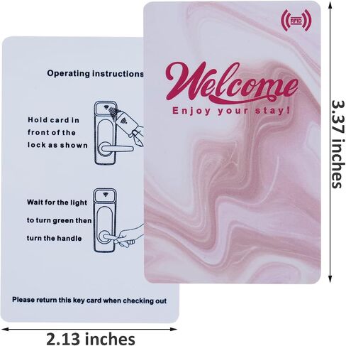 Hotel & Motel RFID Key Card, Contactless Motel Key Card with Envelopes Sleeve Welcome Enjoy Your Stay(200 Pack Cards, 50 Sleeves for Gift), Green in Saudi Arabia