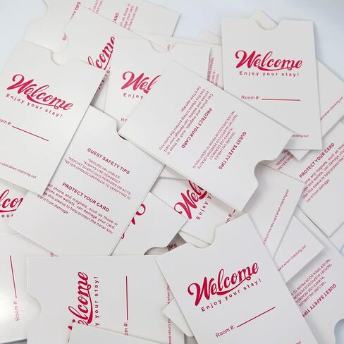 Hotel & Motel RFID Key Card, Contactless Motel Key Card with Envelopes Sleeve Welcome Enjoy Your Stay(200 Pack Cards, 50 Sleeves for Gift), Green in Saudi Arabia
