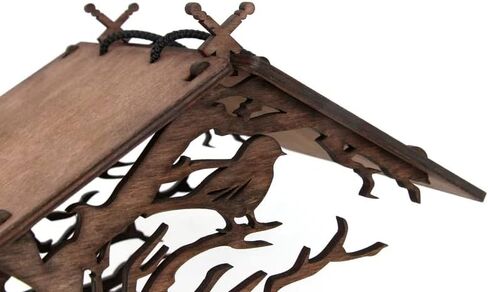 Bird Feeder 11.8x9.3x7.9 inches - Hanging Bird Feeder - Love Birds - Birds House - Birdhouses - Wooden Bird Feeder - Garden Decor - Patio Decor - Garden Gift in Saudi Arabia