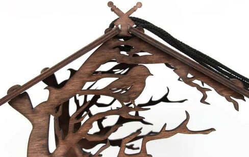 Bird Feeder 11.8x9.3x7.9 inches - Hanging Bird Feeder - Love Birds - Birds House - Birdhouses - Wooden Bird Feeder - Garden Decor - Patio Decor - Garden Gift in Saudi Arabia