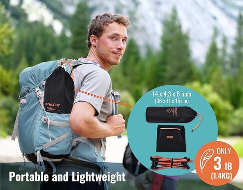 كراسي تخييم محمولة من TREKOLOGY للبالغين، YIZI 2.0 كراسي تخييم محمولة قابلة للطي، كرسي ظهر للكبار، كرسي سفر، كراسي صغيرة محمولة خفيفة الوزن وقابلة للطي، كرسي تخييم مدمج، كرسي المشي لمسافات طويلة in Kuwait