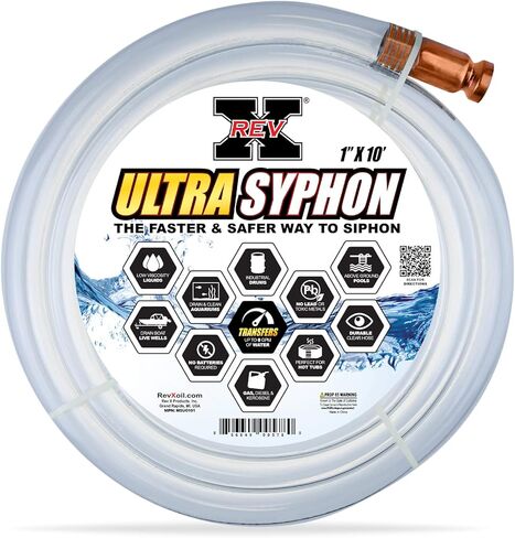 سيفون REV X Ultra Mega - خرطوم سيفون آمن بطول 1 × 10 قدم للمياه والغاز والوقود والديزل in Kuwait