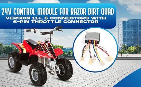 وحدة تحكم لـ Razor Dirt Quad - وحدة تحكم 24 فولت HB2430-TYD6-FS-ROHS لـ Razor Dirt Quad الإصدار 11 وما فوق، 5 موصلات مع موصل خانق 6 دبابيس - جزء OEM W25143069015 in Kuwait