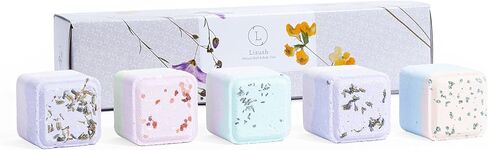 Lizush Luxury Spa Gift Basket And Self Care Gifts For Women With Mint, Lavender, Grapefruit, And Eucalyptus Heart-Shaped Shower Steamers With Box and Card - Personalized - 5 Piece Set in Kuwait