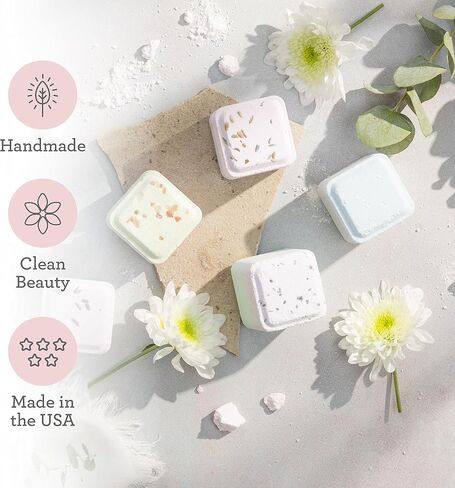 Lizush Luxury Spa Gift Basket And Self Care Gifts For Women With Mint, Lavender, Grapefruit, And Eucalyptus Heart-Shaped Shower Steamers With Box and Card - Personalized - 5 Piece Set in Kuwait