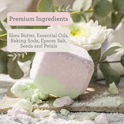 Lizush Luxury Spa Gift Basket And Self Care Gifts For Women With Mint, Lavender, Grapefruit, And Eucalyptus Heart-Shaped Shower Steamers With Box and Card - Personalized - 5 Piece Set in Kuwait
