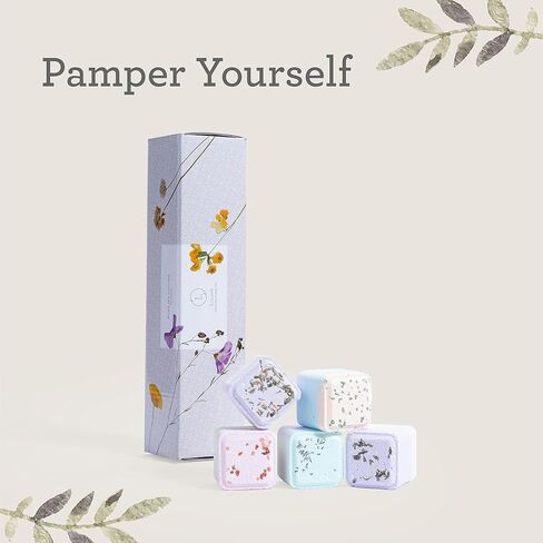 Lizush Luxury Spa Gift Basket And Self Care Gifts For Women With Mint, Lavender, Grapefruit, And Eucalyptus Heart-Shaped Shower Steamers With Box and Card - Personalized - 5 Piece Set in Kuwait