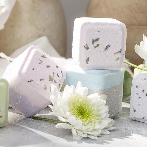 Lizush Luxury Spa Gift Basket And Self Care Gifts For Women With Mint, Lavender, Grapefruit, And Eucalyptus Heart-Shaped Shower Steamers With Box and Card - Personalized - 5 Piece Set in Kuwait