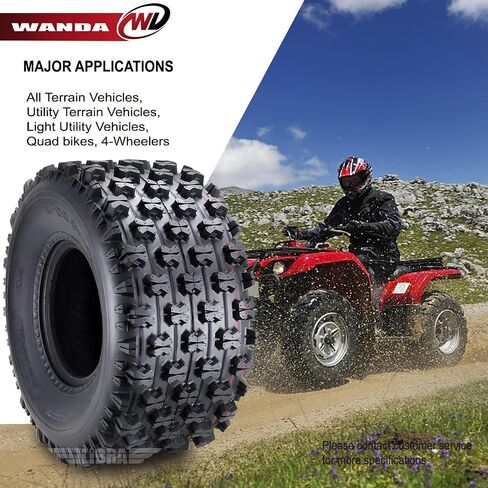 مجموعة 4 إطارات WANDA Sport ATV مقاس 22x7-11 أمامية و22x10-9 خلفية GNCC (جراند ناشيونال كروس كونتري) إطارات سباق متوافقة مع هوندا ريكون 250 سوزوكي أوزارك 250 in Kuwait