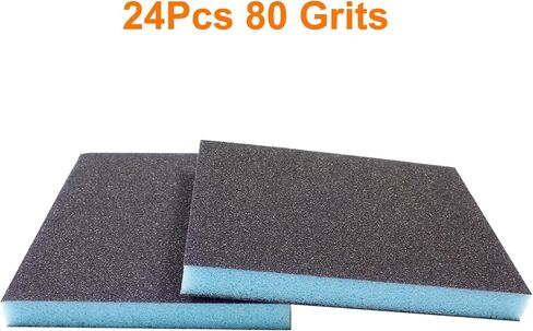 12 Pcs 100 Grit Sanding Sponge Medium Sanding Block, Wet Dry Sanding Sponge Washable Sanding Sponge, Reusable Sanding Pads Polish Sanding Sponge for Wood Metal Furniture in Saudi Arabia